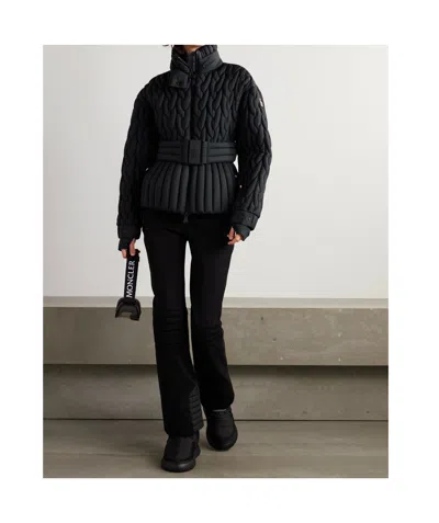 Moncler Long-sleeved Down Jacket In Black