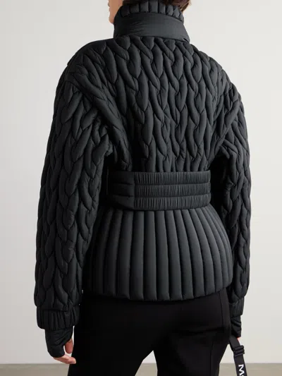 Moncler Long-sleeved Down Jacket In Black