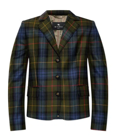 Etro Single-breasted Blazer In Multi