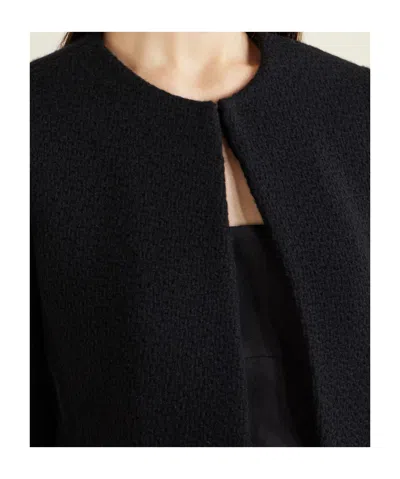 Gabriela Hearst Normand Frayed Wool And Cashmere-blend Jacket In Black