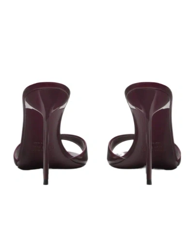 Paris Texas Woman Sandals Burgundy Size 8 Leather In Black