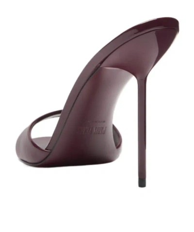 Paris Texas Woman Sandals Burgundy Size 8 Leather In Black