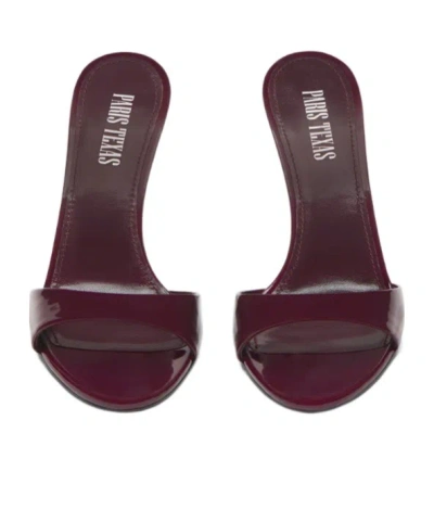 Paris Texas Woman Sandals Burgundy Size 8 Leather In Black