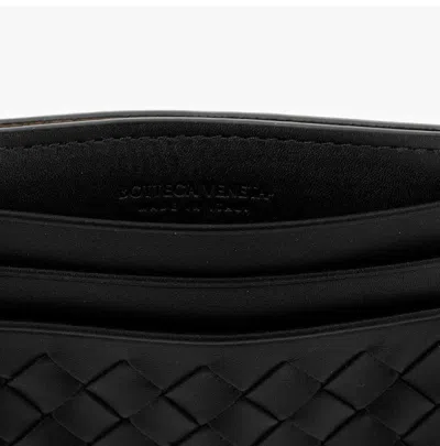Bottega Veneta Rectangular Card Holder In Black