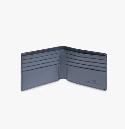 Etro Bifold Arnica Wallet With Leather Insert In Black