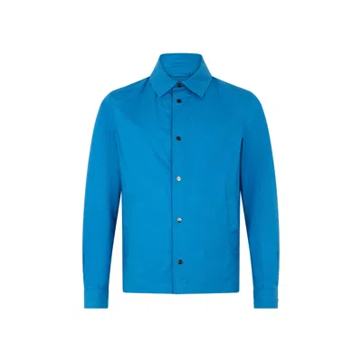 Herno Button-front Shirt Jacket In Blue