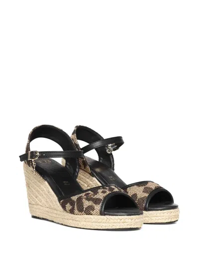 V73 Leopard-print Wedge Sandals In Multi