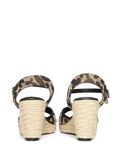 V73 Leopard-print Wedge Sandals In Multi