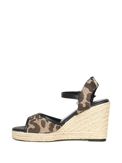 V73 Leopard-print Wedge Sandals In Multi