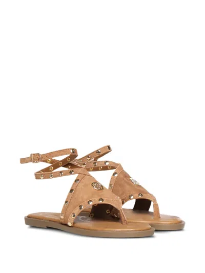 V73 Stud-embellished Wrap-around Sandals In Multi
