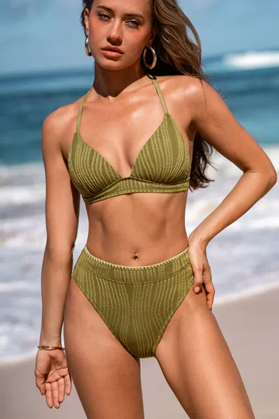 Cupshe Postcard Pretty Green Bikini Set
