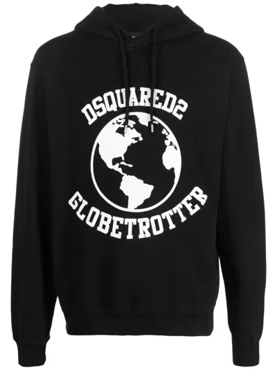 Dsquared2 Dsquared Men Globetrotter Sweatshirt In Black