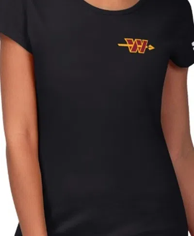 Starter Women's Black Washington Commanders Endzone T-shirt In Black