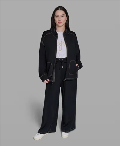 Karl Lagerfeld Paris Drawstring Pants In Blue