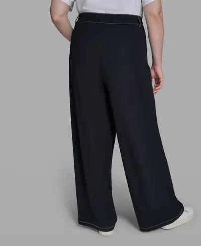 Karl Lagerfeld Paris Drawstring Pants In Blue