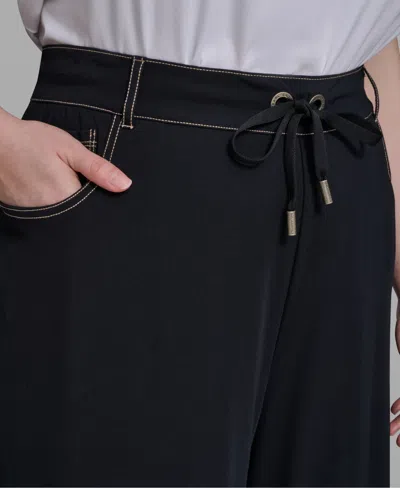 Karl Lagerfeld Paris Drawstring Pants In Blue