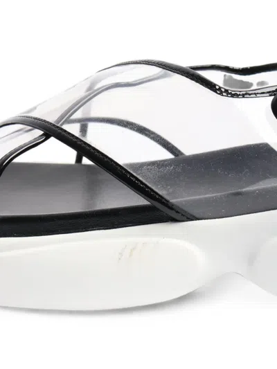 Pre-owned Prada Cloudbust Touch-strap Sandals In White