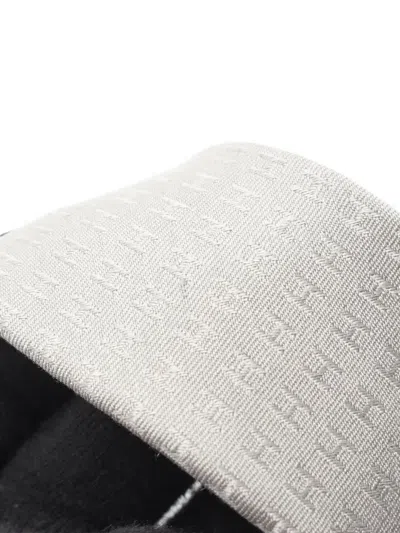 Pre-owned Hermes 2020s H-pattern Silk Tie In Gray