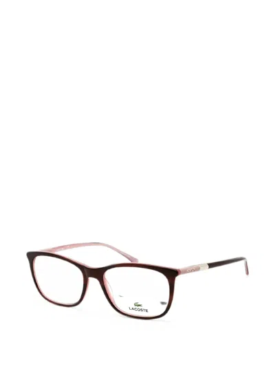 Lacoste Rectangle-frame Glasses In Brown