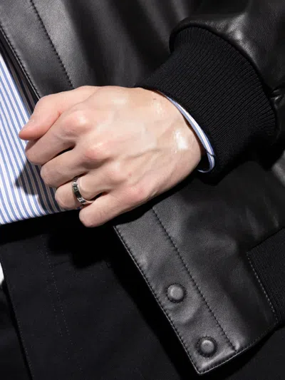 Fendi Logo Ring In Silver