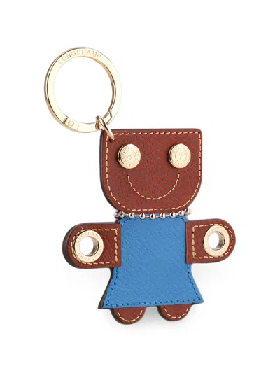 Longchamp Epure Key Ring In Brown