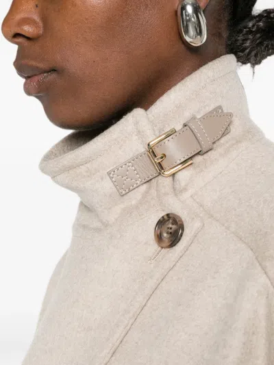 Max Mara Cashmere Cape In Neutral