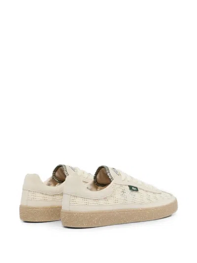 Lacoste Mesh-panel Sneakers In Neutral