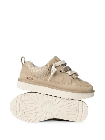 Ugg Logo-debossed Panelled Sneakers In Neutral