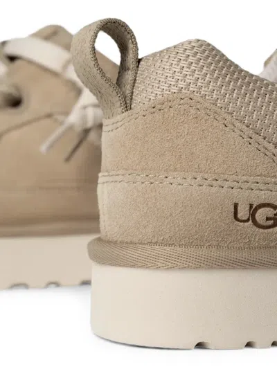 Ugg Logo-debossed Panelled Sneakers In Neutral