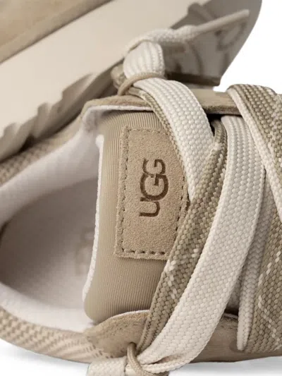 Ugg Logo-debossed Panelled Sneakers In Neutral
