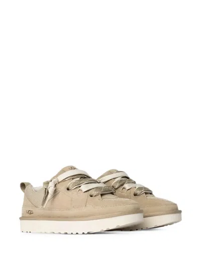 Ugg Logo-debossed Panelled Sneakers In Neutral