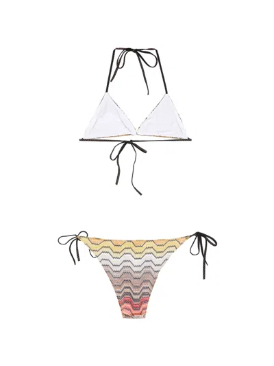Missoni Chevron-knit Bikini In Multi