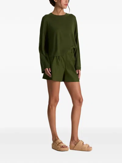 Alice And Olivia Margie Wool Pullover In Green
