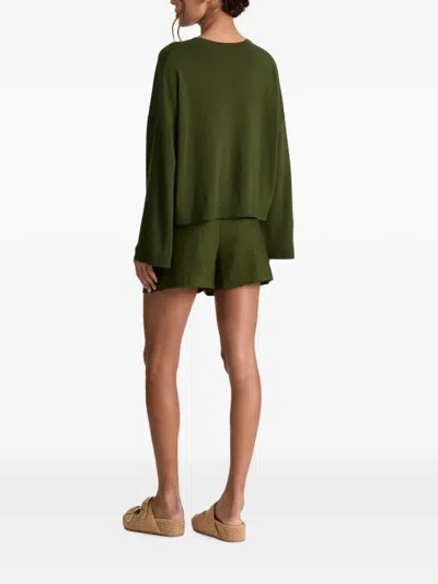 Alice And Olivia Margie Wool Pullover In Green
