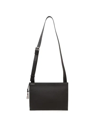 Givenchy Rectangular Shoulder Bag Textured Surface Strap In Black