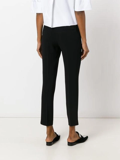 Shop Alberto Biani Cropped Slip-on Trousers In 90