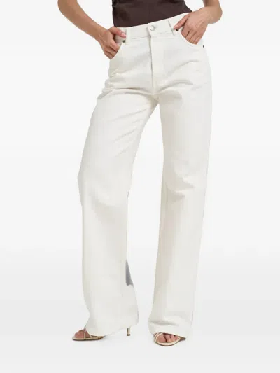 Haikure Jeans With Logo Patch In White