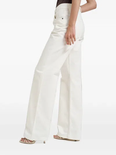 Haikure Jeans With Logo Patch In White