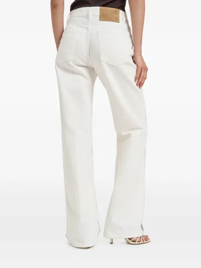 Haikure Jeans With Logo Patch In White
