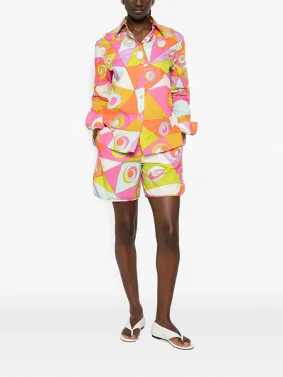 Pucci Iride-print Shorts In Multi
