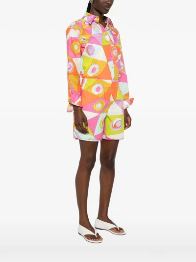 Pucci Iride-print Shorts In Multi