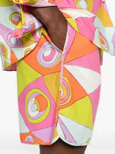 Pucci Iride-print Shorts In Multi