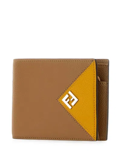 Fendi Lui Leather Wallet In Brown