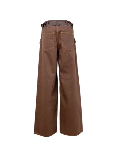 Sacai Contrast-panel Jeans In Multi