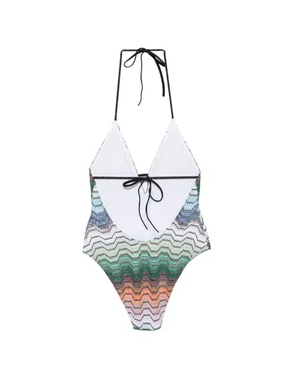 Missoni Chevron-pattern Swimsuit In Multi
