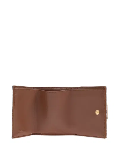 Fendi Ff-pattern Tri-fold Wallet In Gray