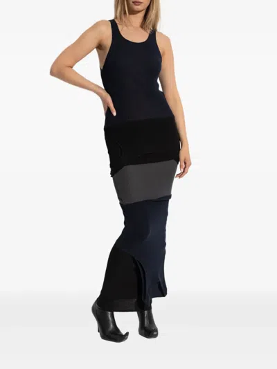 Balenciaga Women Upside Down Long Dress In Multi
