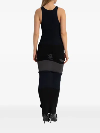 Balenciaga Women Upside Down Long Dress In Multi