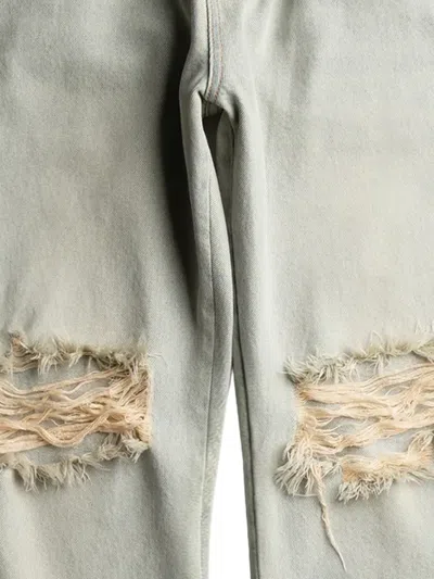 Vague Studios '85 Stud-embellished Distressed Jeans In Neutral