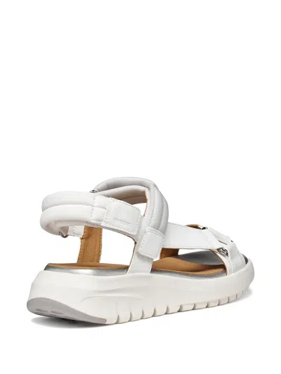 Geox Touch-strap Platform Sandals In White